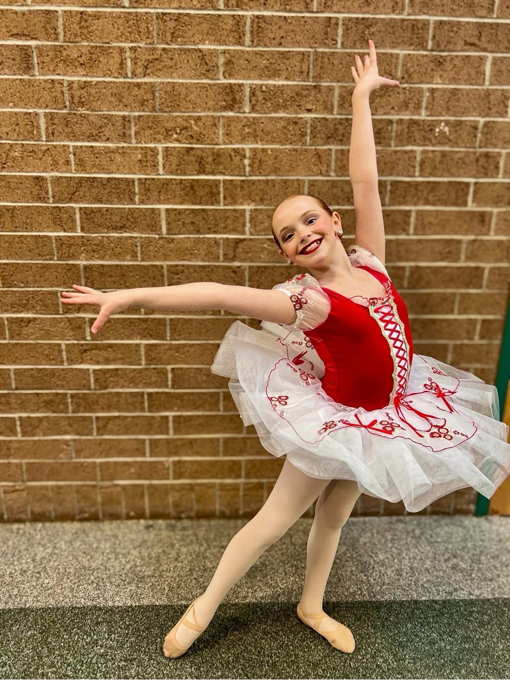 NEW in bag Revolution Red and White Kids Ballet Tutu Costume